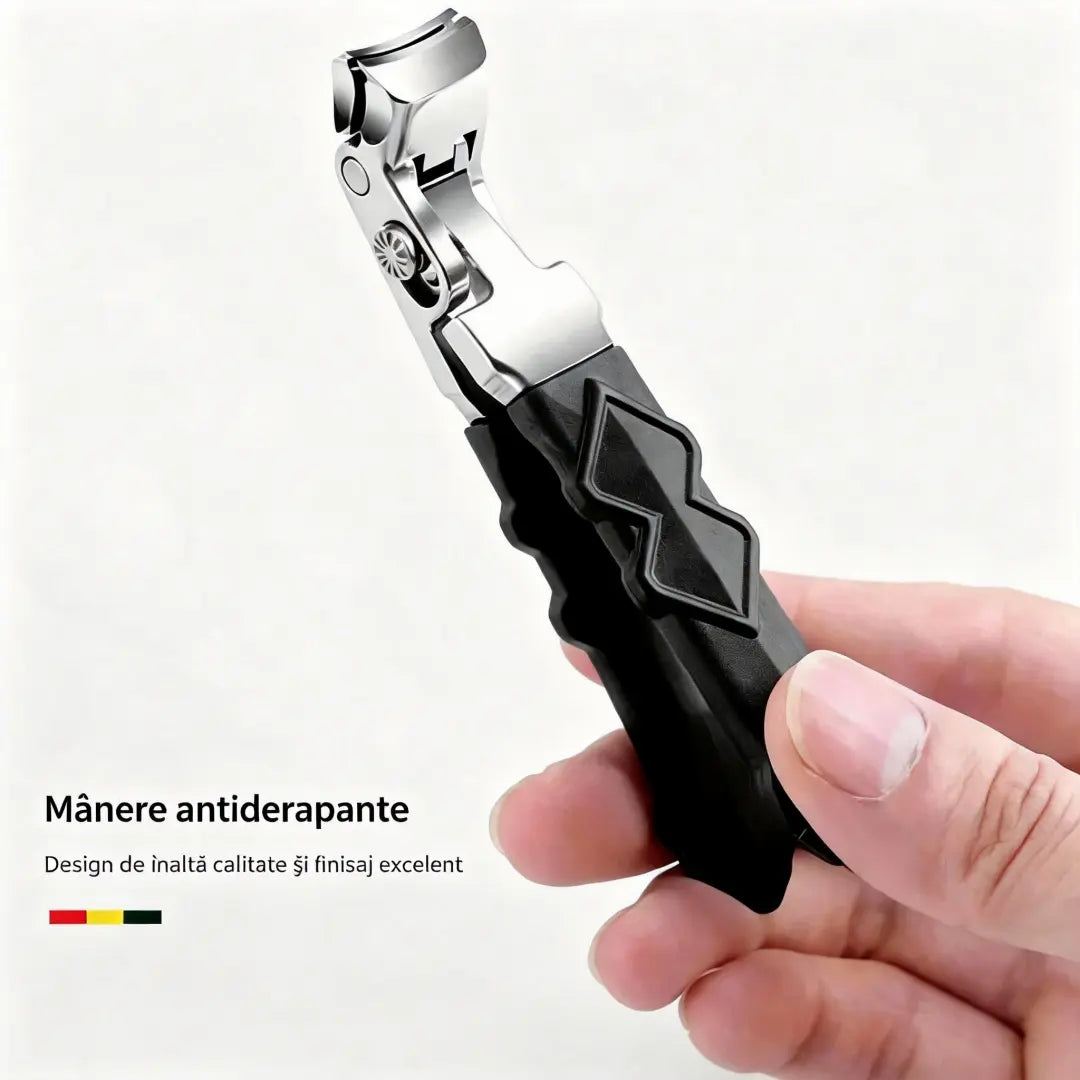 Cleşte de unghii ergonomic din oțel inoxidabil pentru seniori – mâner lung antialunecare pentru unghii groase (mâini și picioare)