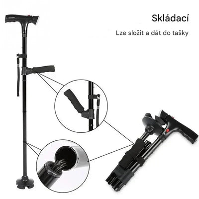 Ortopedi doporučují: čeští senioři používají tuto protiskluzovou multifunkční vycházkovou hůl!