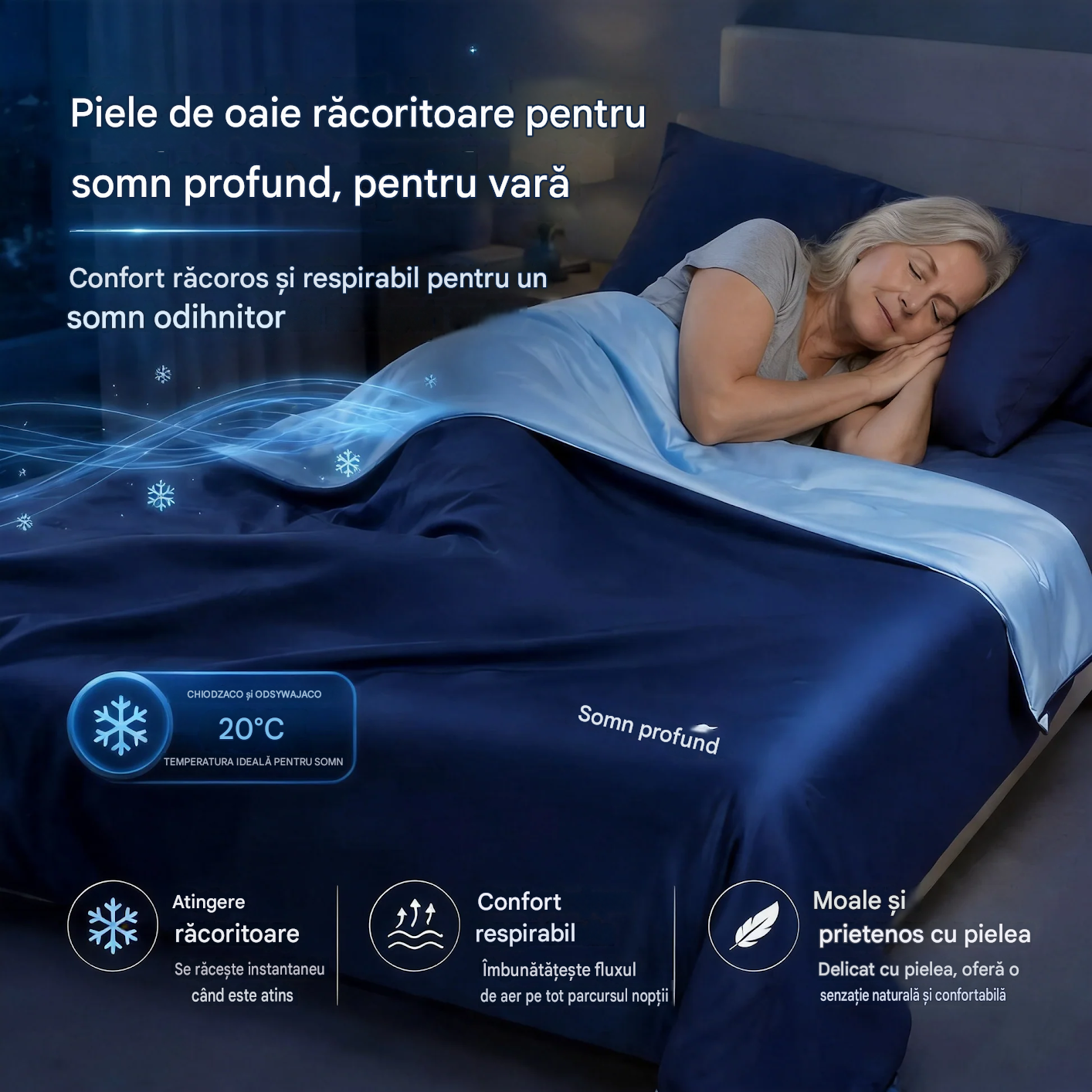 Pătură Răcoritoare de Vară pentru Somn Profund